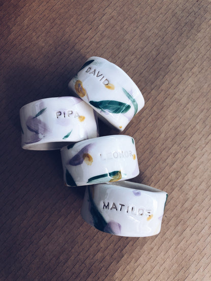 napkin rings | customised and coloured